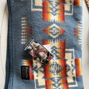 Pendleton Blue and Orange Geometric Blanket